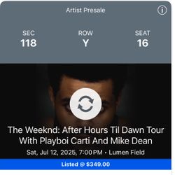 The Weeknd at Lumen Field Seattle Concert Tickets