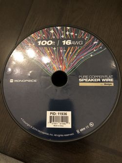 Monoprice flat speaker wire