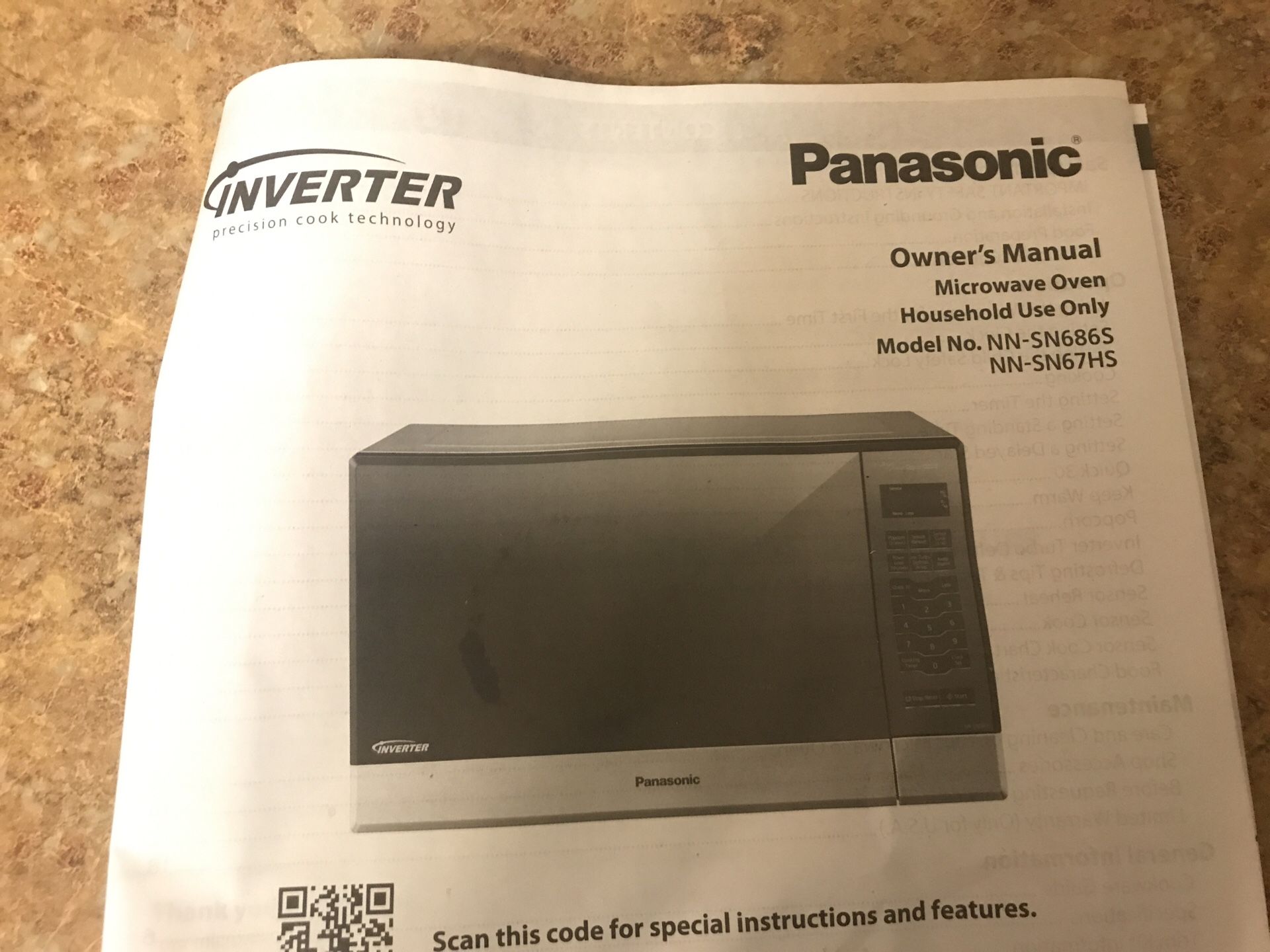 Panasonic Microwave Inverter NNSN686S for Sale in Palm Harbor, FL