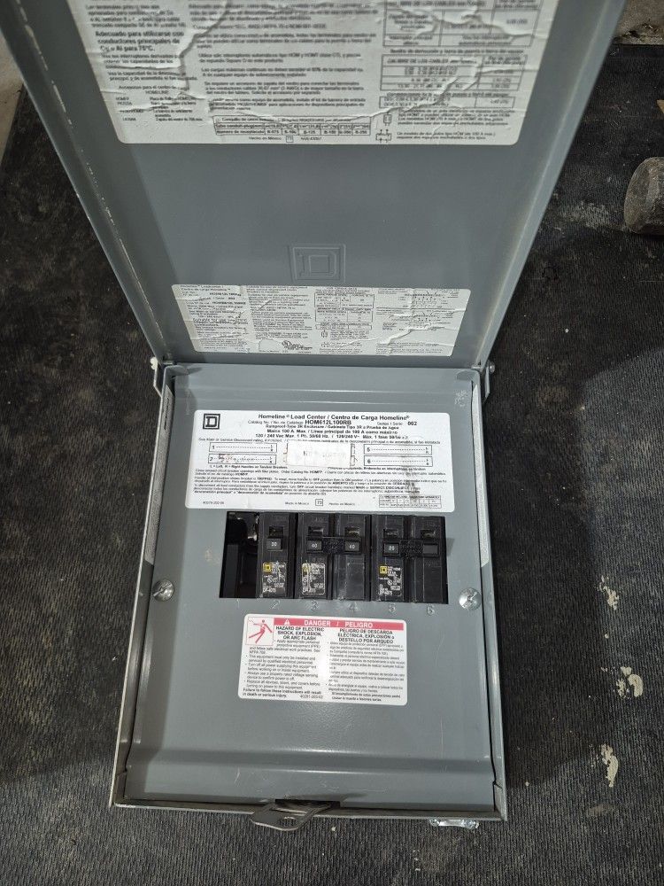 Sqaure D 6 space Panel