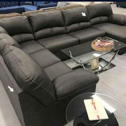 Leather 3 Pieces Sectional Couch Same Day Delivery