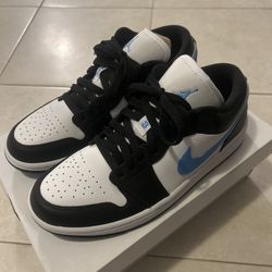 Jordan 1 Low Black University Blue White Women's