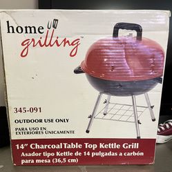 Charcoal tabletop kettle grill/barbecue