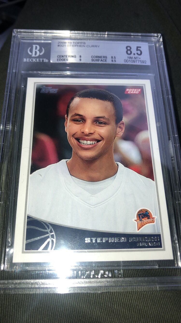 Topps 2009 Stephen Curry rookie card 🔥🔥🔥 collectors item..8.5 rating from Beckett grading services