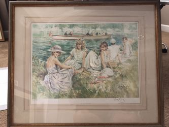 Signed limited edition print, Gordon King. “Regatta Time”