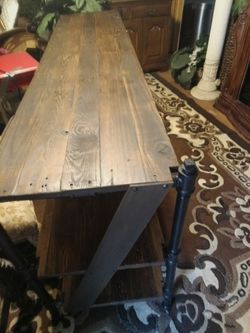 TV Entertainment table 6ft 4 " x 18"wd x 34 "H