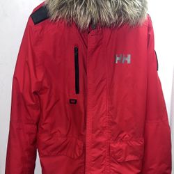 Red Helly Hansen Winter Coat Size Medium 