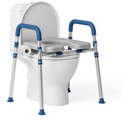 Raised Toilet Safety Frame with Padded Seat