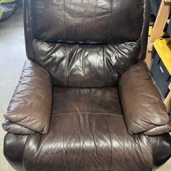 Leather Recliner Dark Brown