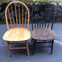 Very Good Condition Two Hardwood Chairs 