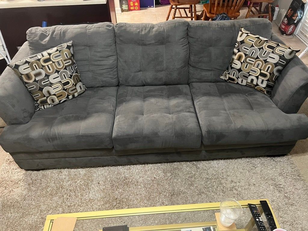 Grey Couch & Loveseat