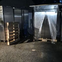 Commercial size refrigerator and freezer