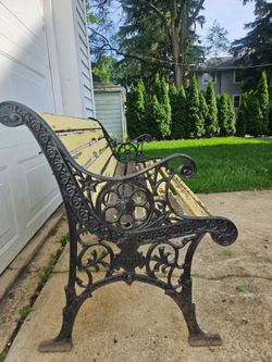 Vintage Cast Iron Garden Bench
