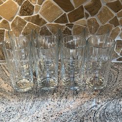 (8) Medium Size Drinking Juice Glasses 5” Tall