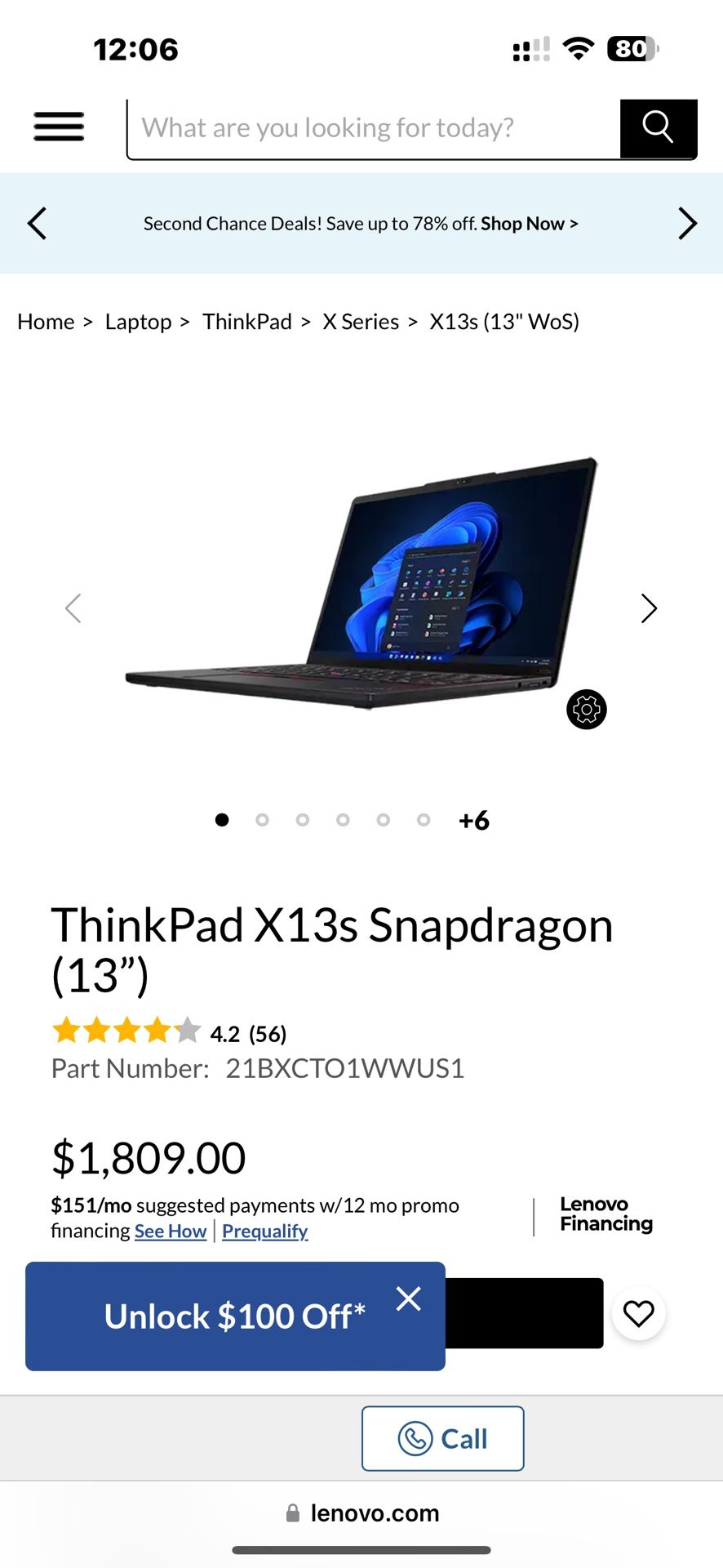 Lenovo Thinkpad X13s 5G