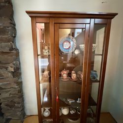 Italian Solid Walnut Vitrine