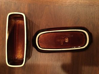 Vintage Pfaltzgraff Gourmet Brown Drip Butter Dish 28 U.S.A.