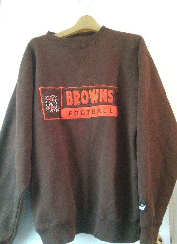 Cleveland Browns Dawg Pound Vintage Puma Pullover Sweater M