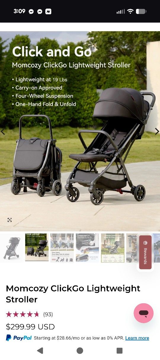 Momcozy Click Go Light Weight Stroller