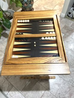 Backgammon Table 38” Long X 25” Wide  X28” Height. Great Condition. Easy To Move 