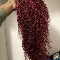 16” 99j Human Hair Wig