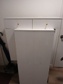 Used like Brand new white dresser set/ computer desk for sale.