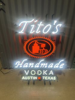 Titos Led Neon Liquor Man Cave Sign Bar Garage 
