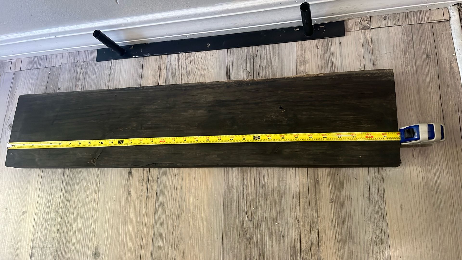Real wood floating shelf