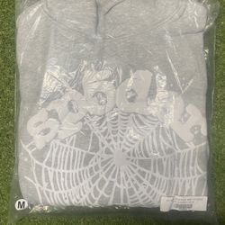 Spider hoodie, gray web hoodie
