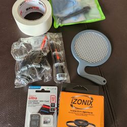 Camera Accessories Bundle Kit - Lens Filters, Gaffer Tape, Micro SD Card, White Balancer, Lens Cleaner 