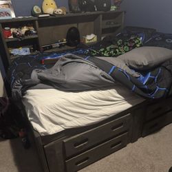 Full Bed With Storage. No Mattress