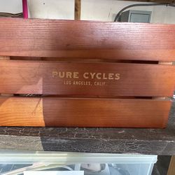 Pure Cycles Wooden Crate Bike Basket 