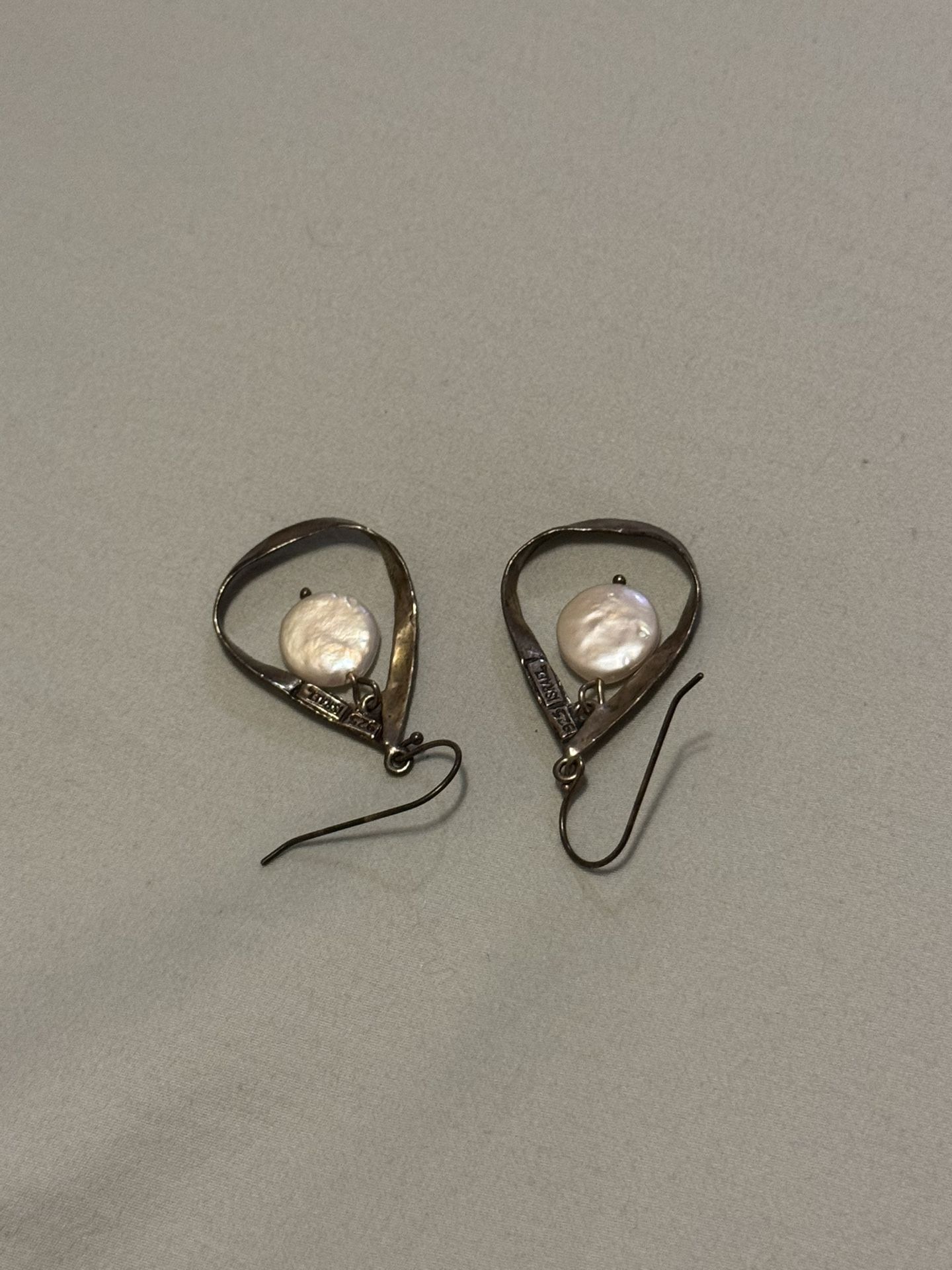Sterling Silver Pearl Drop Earrings (925)
