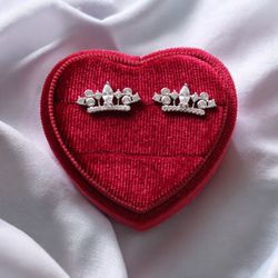 Aretes De Coronas Plata 925 