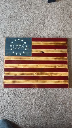Wooden 1776 American Flag