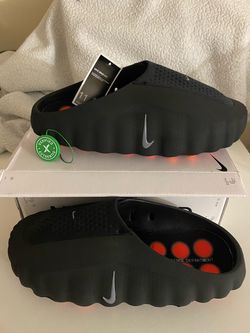 Nike Mind 001 Slides Black Orange Size 11