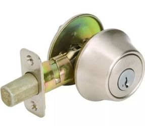 Brand New Kwikset Single Cylinder Deadbolt Satin Nickel 966-575 With 2 Keys