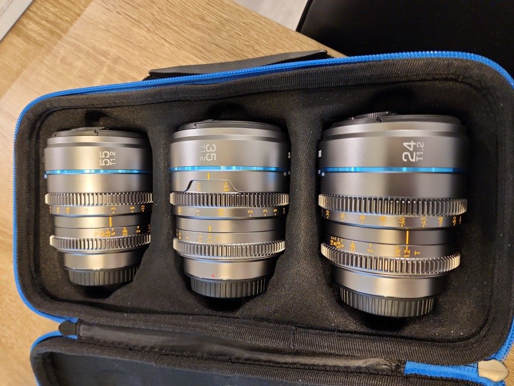 Sirui Nightwalker Cine Lens Set. Gunmetal Grey Version. 