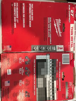 (2) Milwaukee 27” sub-compact portable band saw blades 3pk