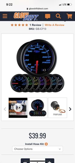 Glowshift air gauges (Qty 2)