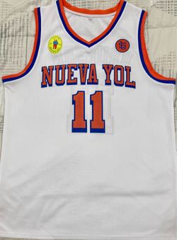Jalen Brunson #11 Custom Stitched Knicks Nueva YoL Jersey. Size L