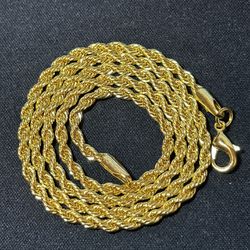 14K Gold Plated Rope Chain