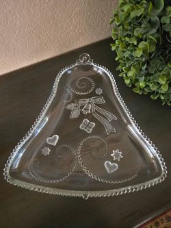 Christmas Theme Glass Tray