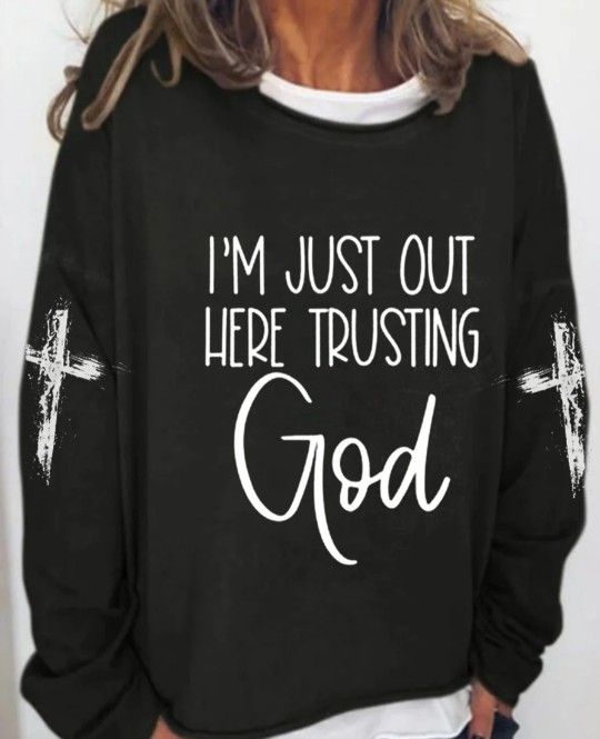 NWT Women's Trusting God Sweatshirt Size XL