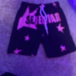 Black/pink Superstar Shorts