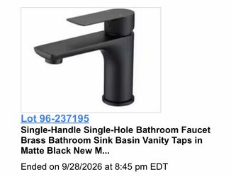 Matte Black Single-Handle Bathroom Faucet