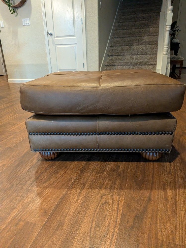 Leather Ottoman