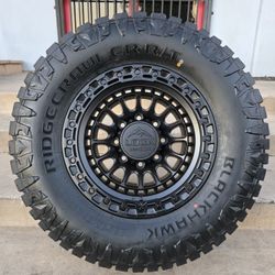 17" LOCK MOJAVE rims w- 33x12.50R17 Ridgecrawler RT tires 