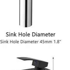 NEW- No Box- Black Waterfall Faucet with Matching Pop-up Drain Stopper 