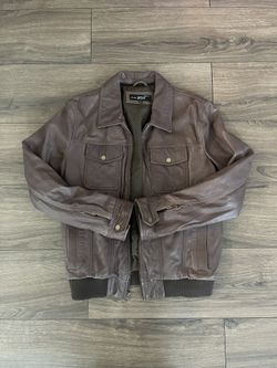 Black Rivet Brown Leather Jacket